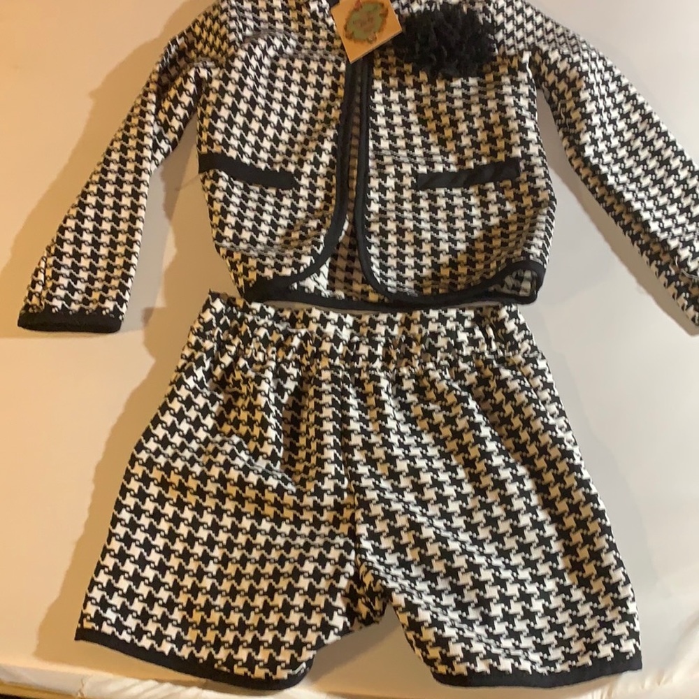 Mia Belle Baby Couture sz 5 NWT jacket shorts set - Picture 1 of 3
